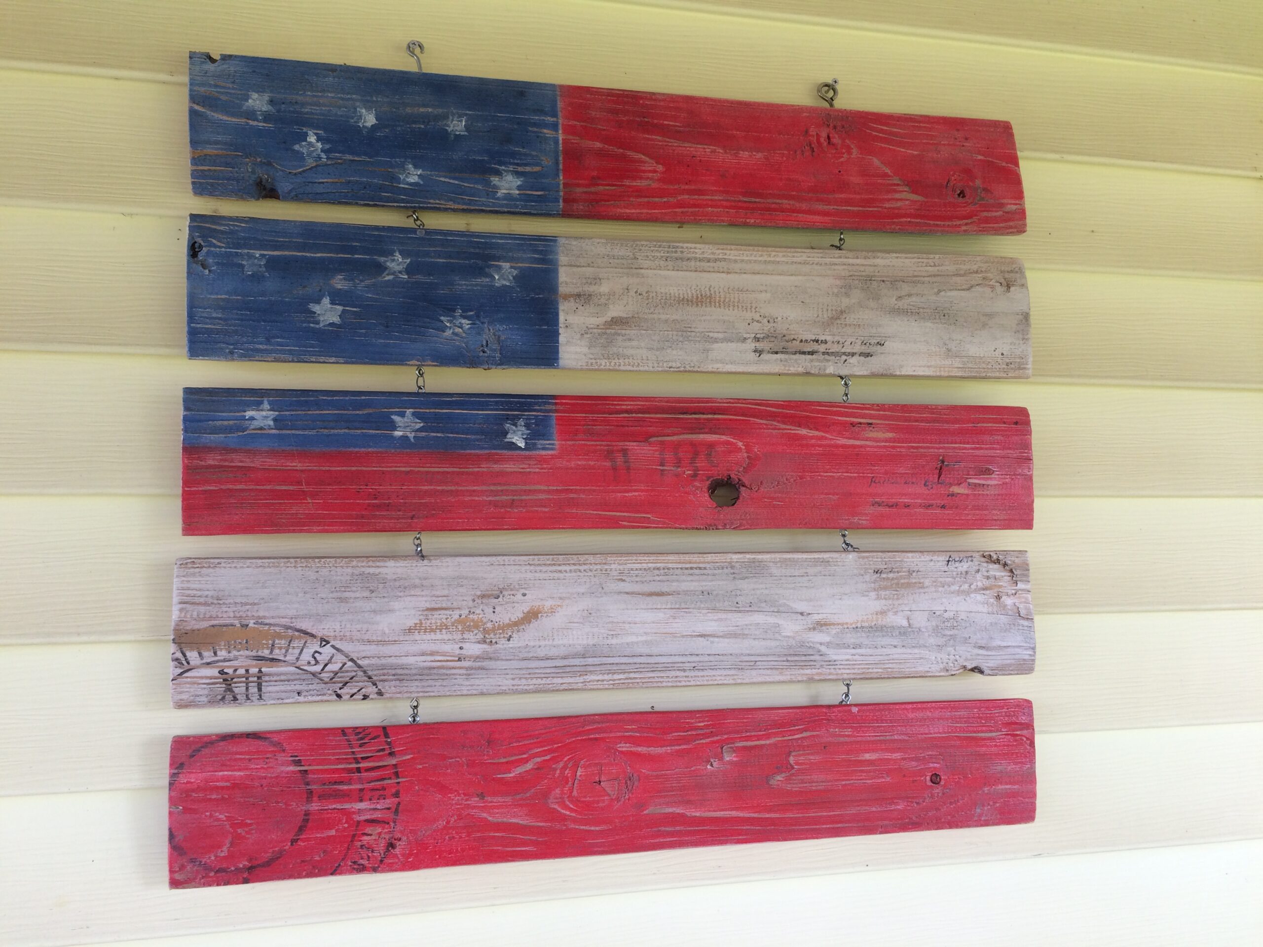 Recycled Flag, Wooden Spool